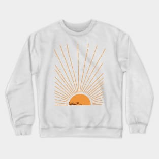 Abstract Sunrise Pug Crewneck Sweatshirt